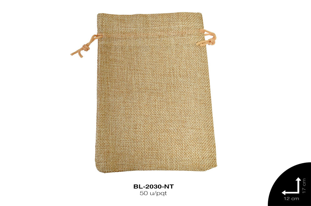 Bolsa de yute natural