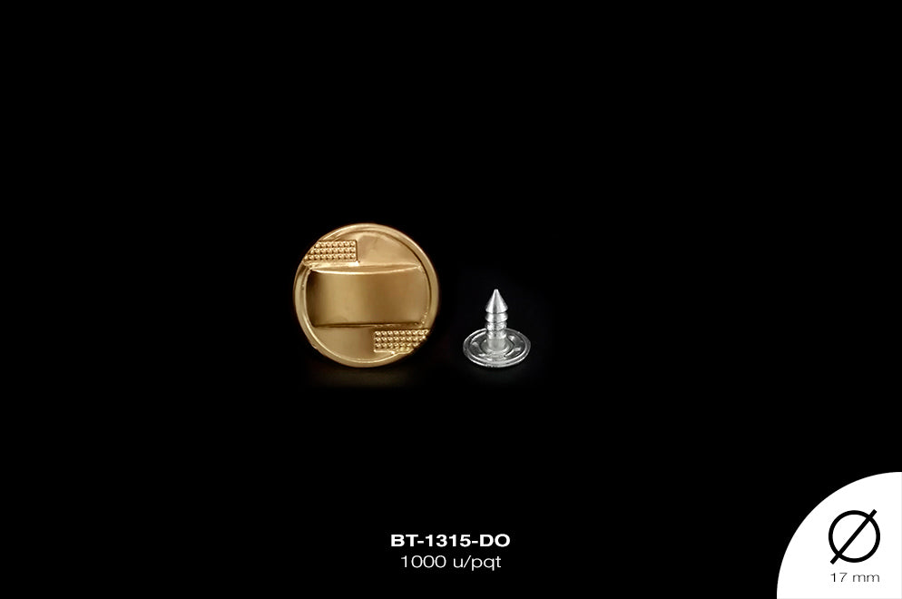 Botón golpe hierro dorado 17 mm