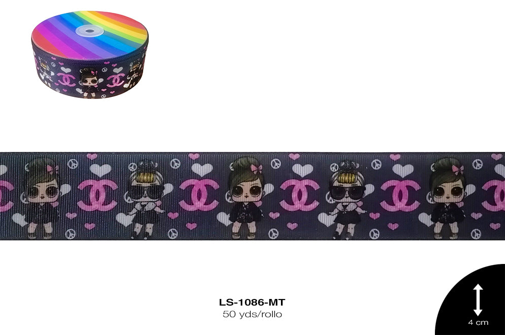 Cinta faya estampada multicolor